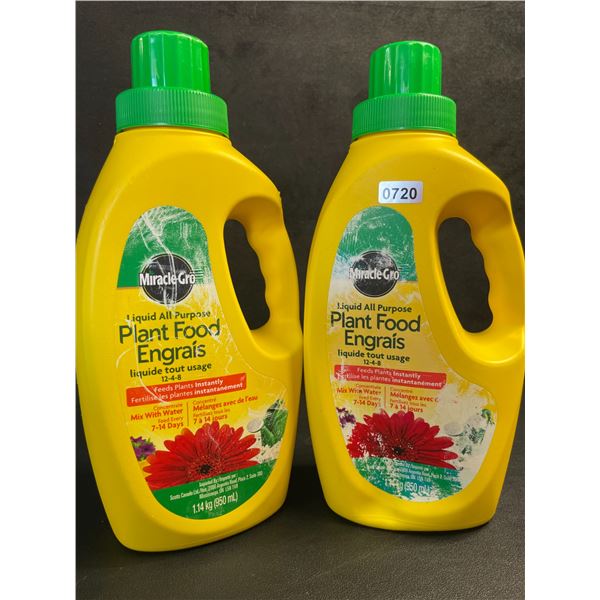 2 Jugs of MiracleGro Liquid All-Purpose Plant Food (950ml) - New