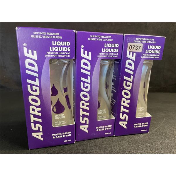 3 Boxes of ASTROGLIDE Water-Based Personal Lubricant/Lubes (148ml Each) - New Sealed