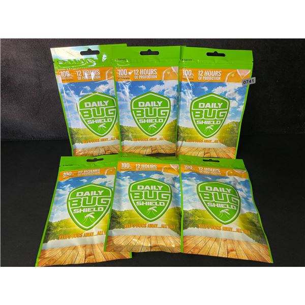 6 Packs (150pcs Each) Daily Bug Shield Natural Patches for Repelling Mosquitos/Insects/Bugs - New