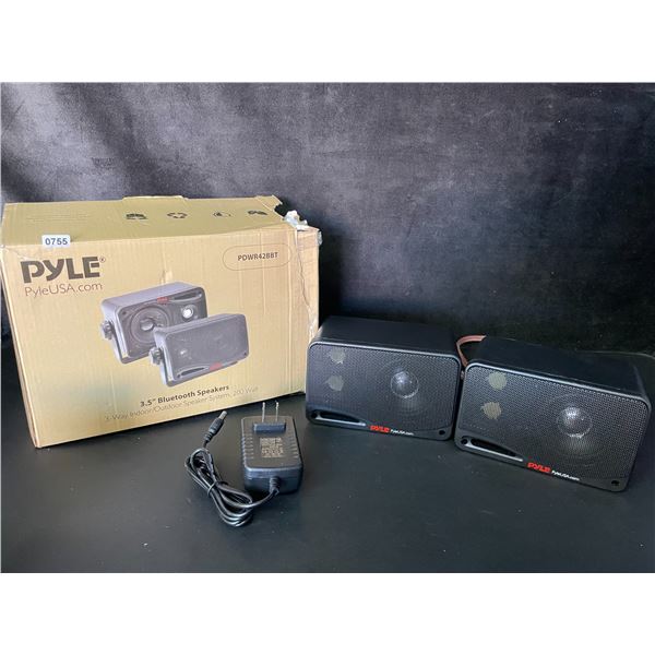 PYLE 3.5" Bluetooth Outdoor Speakers (200 Watt) 3-Way Indoor/Outdoor Speaker System - Open Box