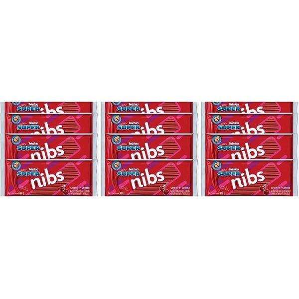 Case of Twizzlers Super Nibs Cherry Liquorice (12 x 400G Bags Included) - New Sealed!