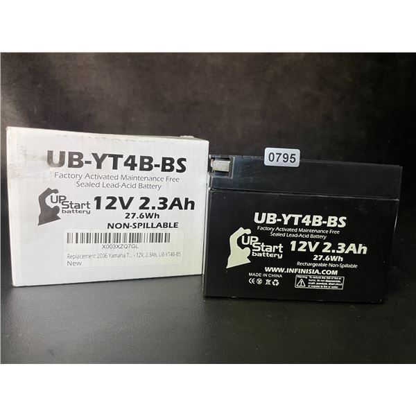 Upstart Factory Activated 12V 2.3Ah Sealed Lead-Acid Battery/Motorcycle Battery - Brand New!