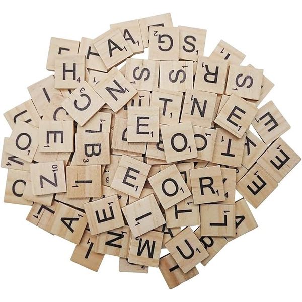 300PC Pack of Scrabble Tiles/Wooden Letter Tiles for Crafting/DIY Projects - New