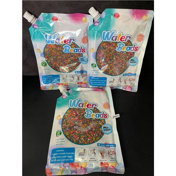 3 Packs of Mixed Color Water Beads/Jelly Balls for Decor, Vase Filler, DIY Crafts, etc. - New