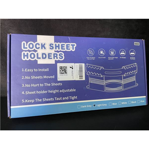Locking Bed Sheet Holders - Keeps Bed Sheets Tight/Secure; Easy to Install - New!