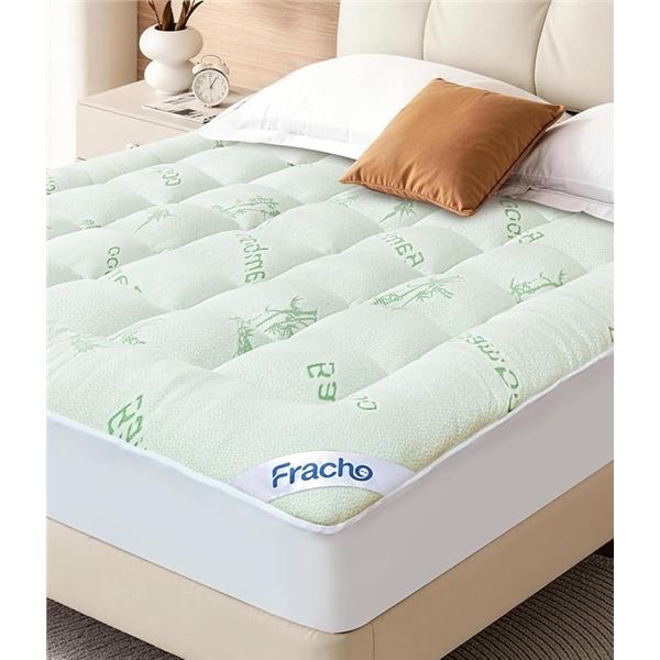 Ultra-Soft Bamboo Mattress Topper (Full-Size) Cooling Plush Mattress Topper for Hot Sleepers - NEW