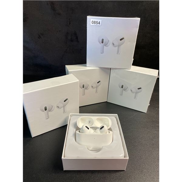 Lot of 4 Air-Pod Style Wireless Earbuds with Charging Cases - New Sealed!