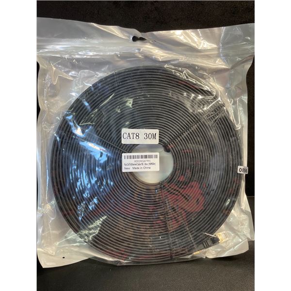 Flat CAT8 100FT Large Ethernet Cable - Premium Quality/Great for Gamers! - New