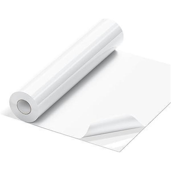 25FT Roll of Heat Transfer Vinyl (White) Iron-On HTV for Cricut/Heat Press Crafts/Custom Shirts; New