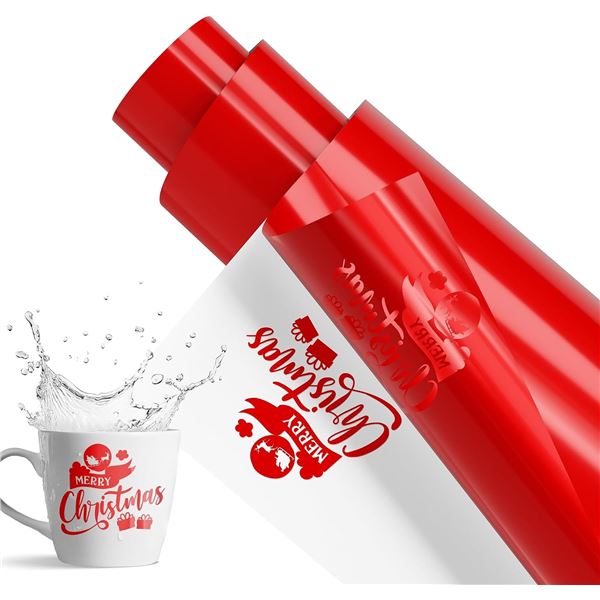 15FT Roll of Red Permanent Vinyl (12" x 15FT) For Cricut/DIY Crafts, Custom Decals, Mugs, etc. New
