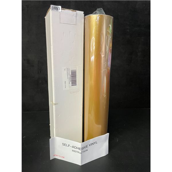 15FT Roll of Gold Permanent Vinyl (12" x 15FT) For Cricut/DIY Crafts, Custom Decals, Mugs, etc. New