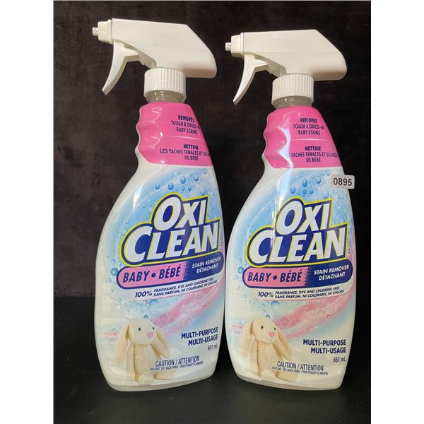 Lot of 2 Oxi-Clean Multi-Purpose Stain Remover Sprays (651ml) for Tough/Dried Stains - New