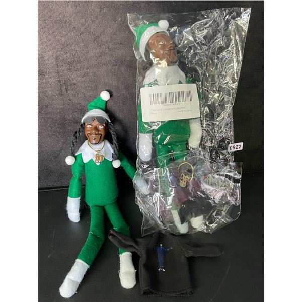 Lot of 2 "Snoop on the Stoop" Snoop Dogg Elves/Decor Props for Elf on The Shelf Xmas Tradition; New