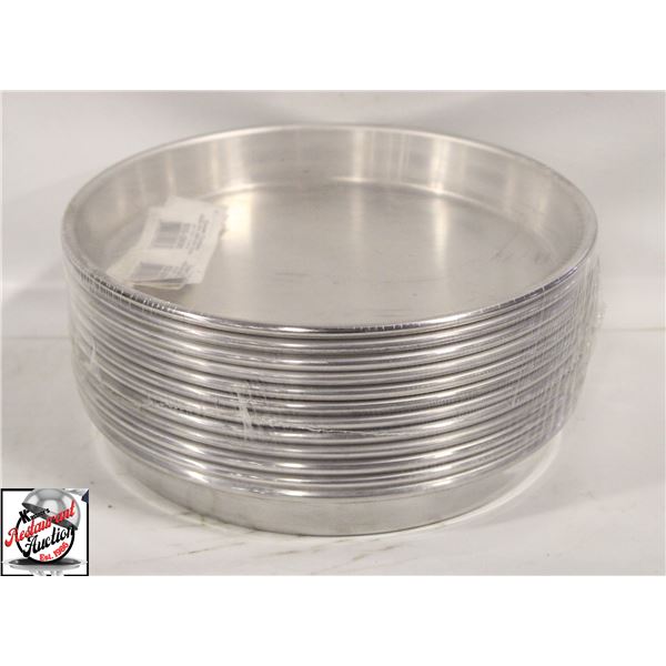 12 NEW CROWN 8" ALUMINUM 1" DEEP PIZZA PANS