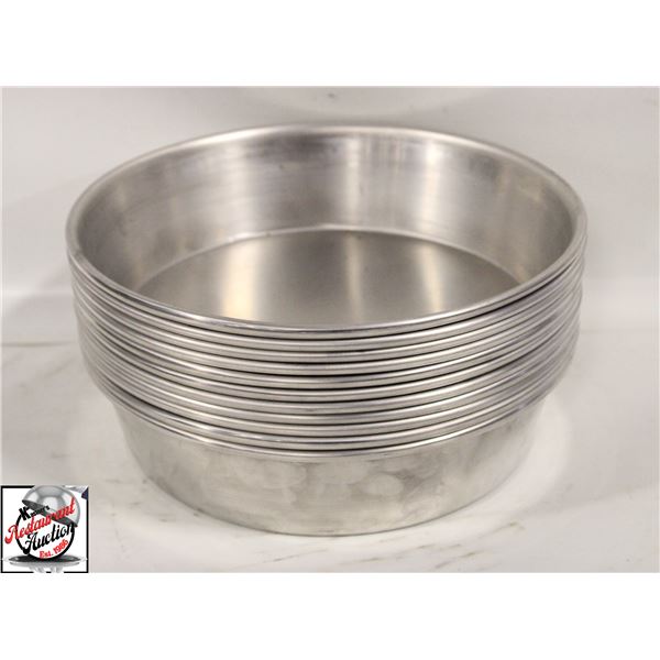 11 CROWN 8" ALUMINUM 1" DEEP PIZZA PANS