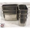Image 1 : SIX 1/3 SIZE STAINLESS STEEL ICE CREAM INSERTS-10"