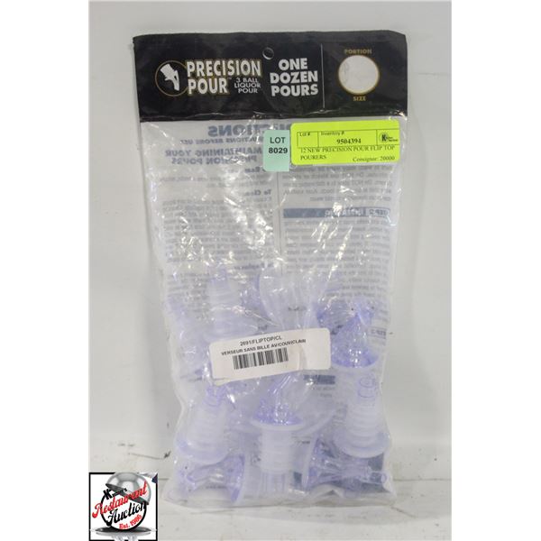 12 NEW PRECISION POUR FLIP TOP POURERS