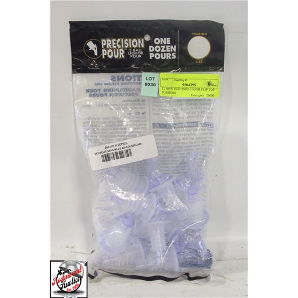 12 NEW PRECISION POUR FLIP TOP POURERS