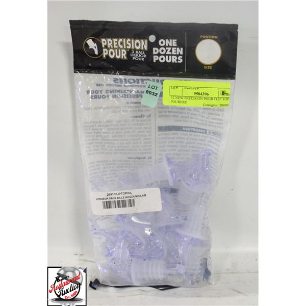 12 NEW PRECISION POUR FLIP TOP POURERS