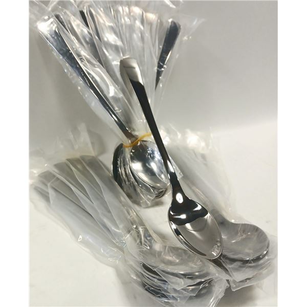 24 NEW S/S LONG STIRRING / MIXING SPOONS - 8"