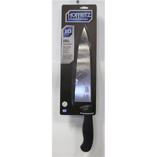 HOFFRITZ COMMERCIAL 10" CHEF'S KNIFE W/ SILICONE