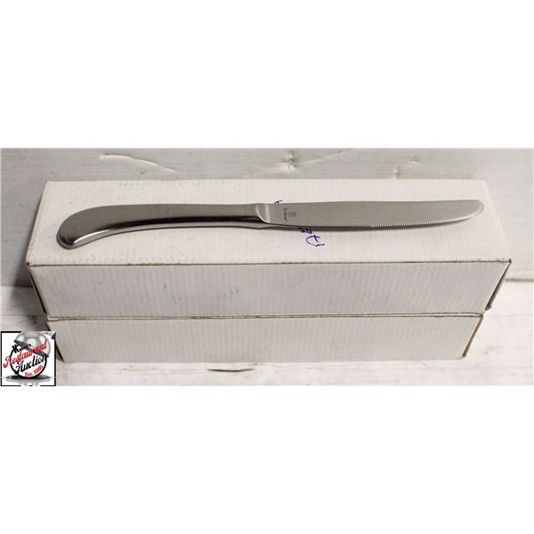 24 NEW FORTESSA BRUSHED STAINLESS STEEL MARIPOSA