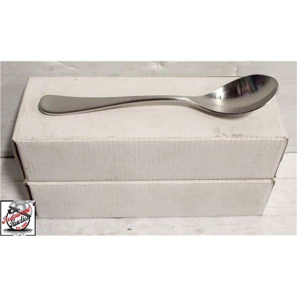 24 NEW FORTESSA BRUSHED STAINLESS STEEL MARIPOSA