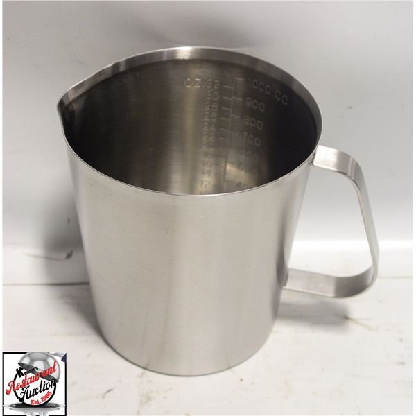 NEW 1000ML STAINLESS STEEL GRADUATED MEASURE CUP