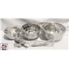 Image 1 : LOT OF 3 S/S MIXING BOWLS, WHISK, MEASURING CUPS