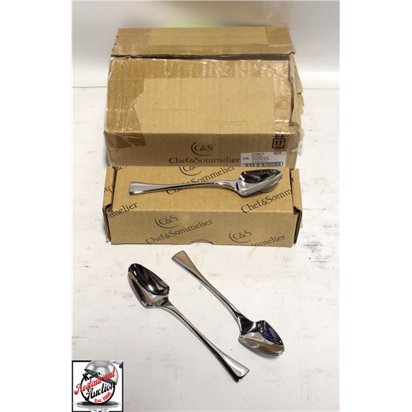 5-1/2" COFFEE/TEA SPOONS EX. HEAVY WEIGHT LOT/36