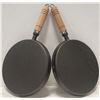 Image 3 : SET OF 2 NEW CAST IRON 8" GRIDDLE PANS
