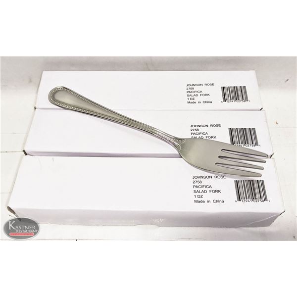 36 NEW JOHNSON ROSE PACIFICA SALAD FORKS