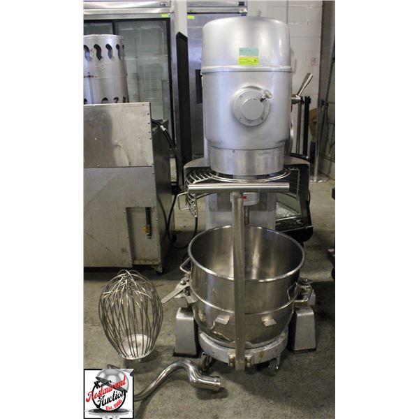 60QT OMCAN M60A  PLANETARY MIXER W/ ATTACHMENTS
