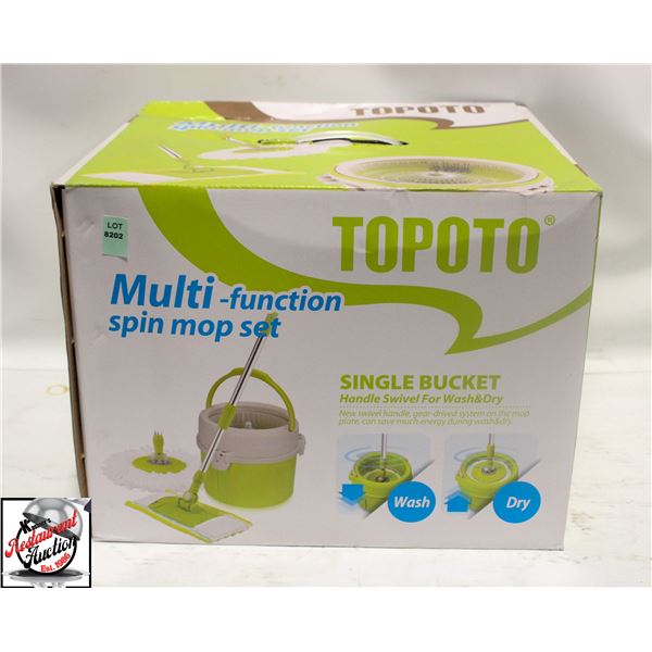 NEW TOPOTO MULTI FUNCTION SPIN MOP SET W/ BUCKET