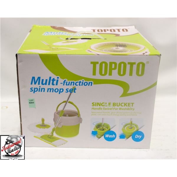 NEW TOPOTO MULTI FUNCTION SPIN MOP SET W/ BUCKET