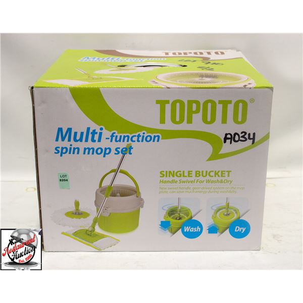 NEW TOPOTO MULTI FUNCTION SPIN MOP SET W/ BUCKET
