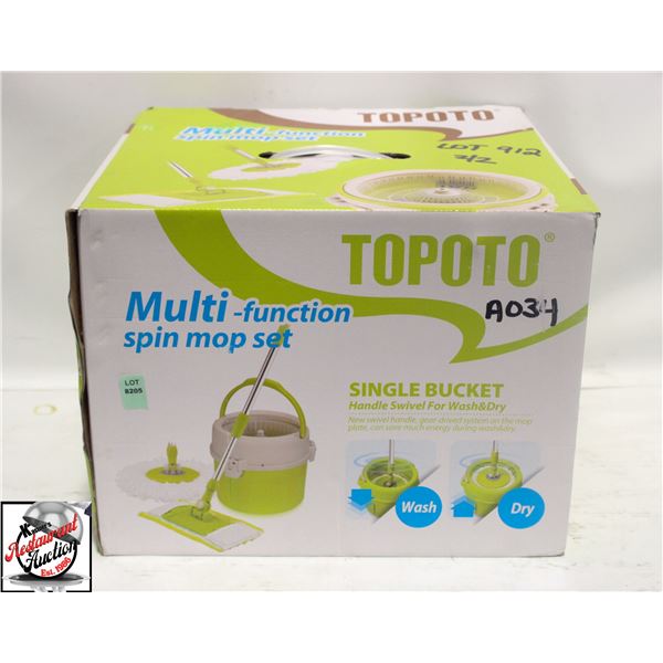 NEW TOPOTO MULTI FUNCTION SPIN MOP SET W/ BUCKET
