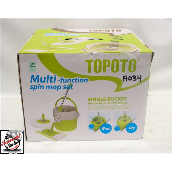 NEW TOPOTO MULTI FUNCTION SPIN MOP SET W/ BUCKET