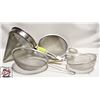 Image 1 : GROUP OF ASSORTED STRAINERS 18-8 S/S