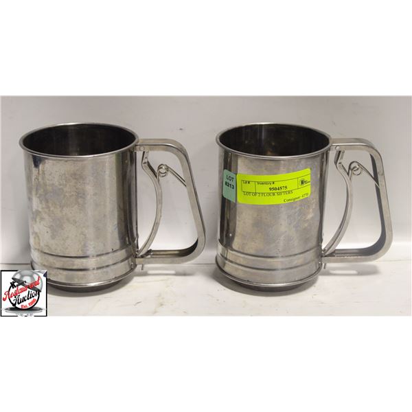 LOT OF 2 FLOUR SIFTERS