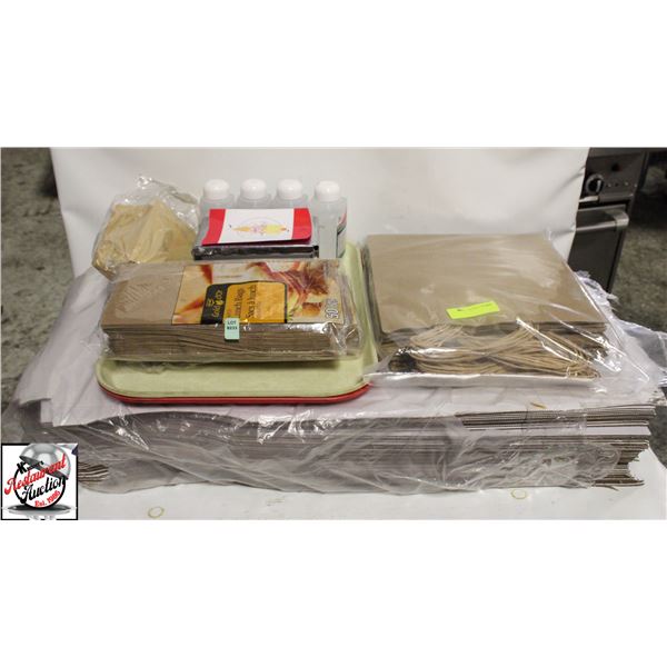 12" PIZZA BOXES AND ASSORTED RESTAURANT MISC.