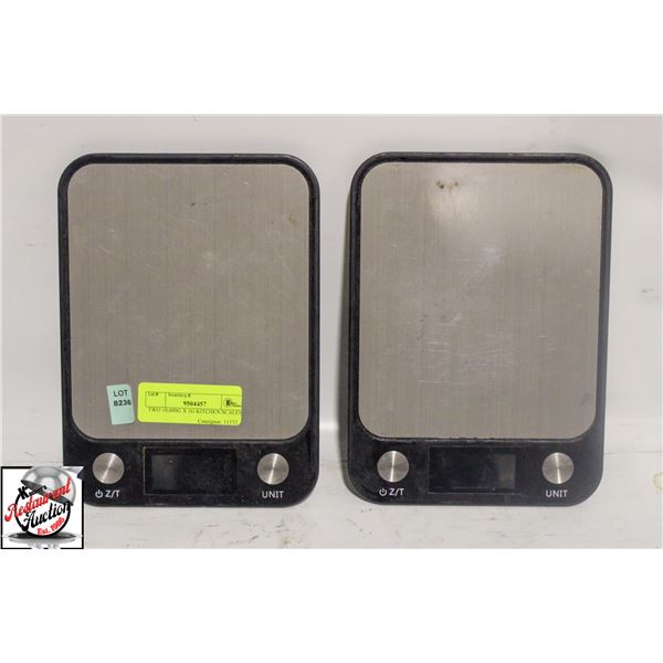 TWO 10,000G X 1G KITCHEN SCALES