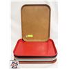 Image 1 : 14 PLASTIC CAFETERIA TRAYS - ASSORTED COLOURS