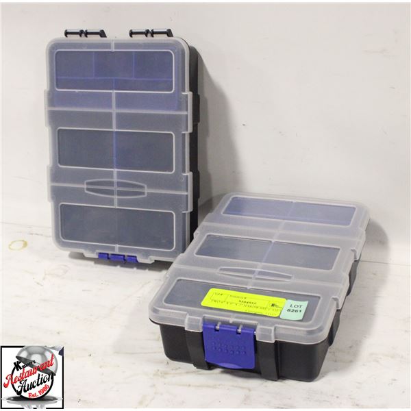 TWO 6" X 9" X 2" HARDWARE CASES