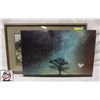 Image 1 : 2 WALL HANGING DECOR: STITCHED WOLVES & NOVARIS
