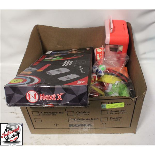KIDS TOYS & BOOKS: TOY BOW, CARS, VENDOR MACHINE