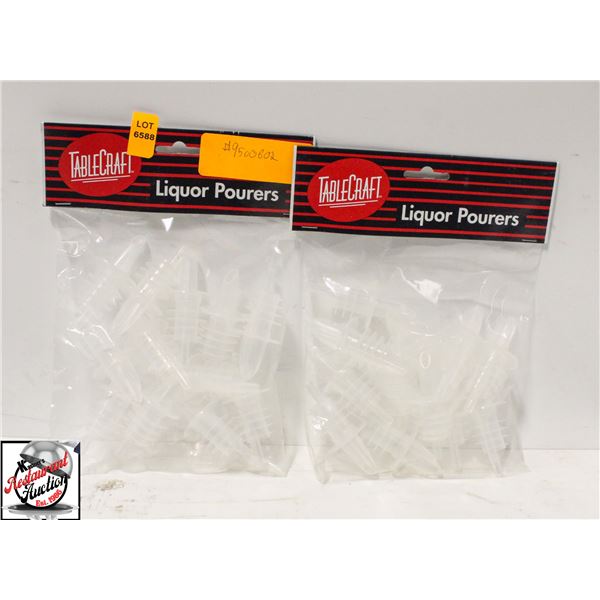 24 PLASTIC LIQUOR POURERS