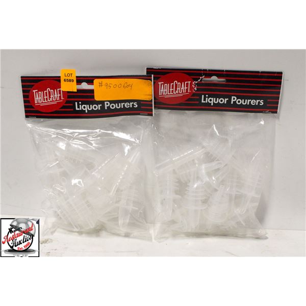 24 PLASTIC LIQUOR POURERS