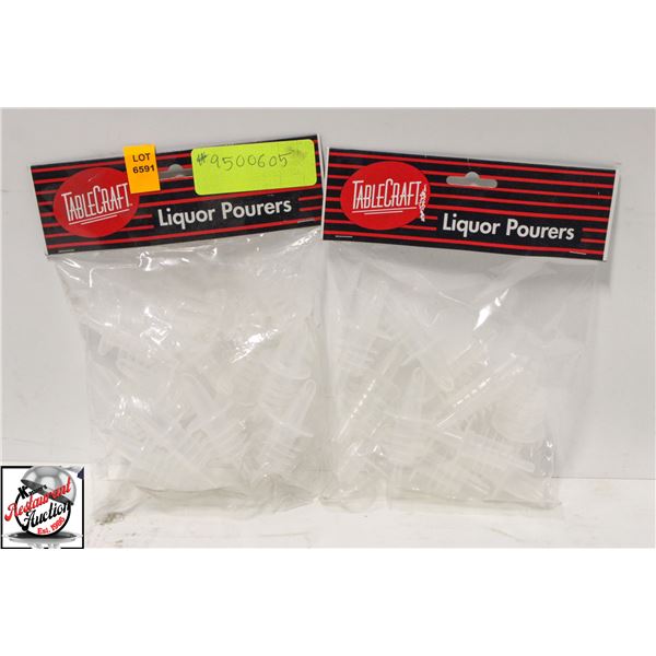 24 PLASTIC LIQUOR POURERS