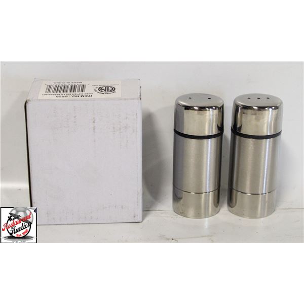 2 AMERICAN METALCRAFT SP29 S/S SALT & PEPPER SETS